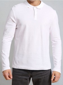 Bawełniana koszulka polo - biały