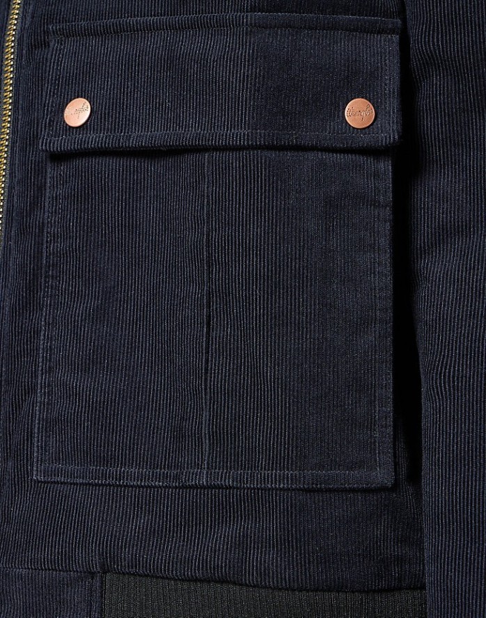 MĘSKA KURTKA PRZEJŚCIOWA WRANGLER CORDUROY AVIATOR BLACK 112357270