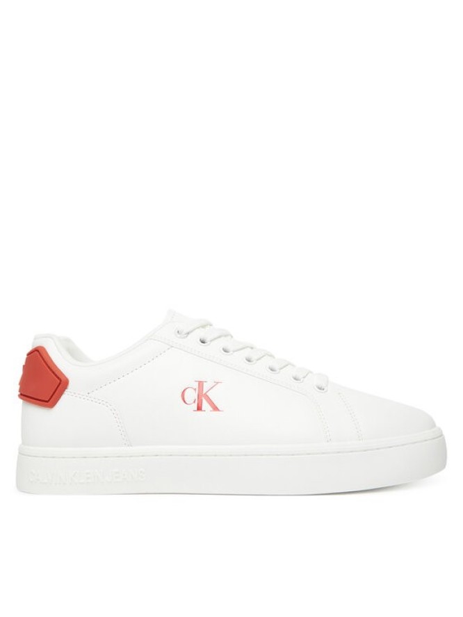 Calvin Klein Jeans Sneakersy Classic Cupsole Ru Patch Lth YM0YM01297 Biały