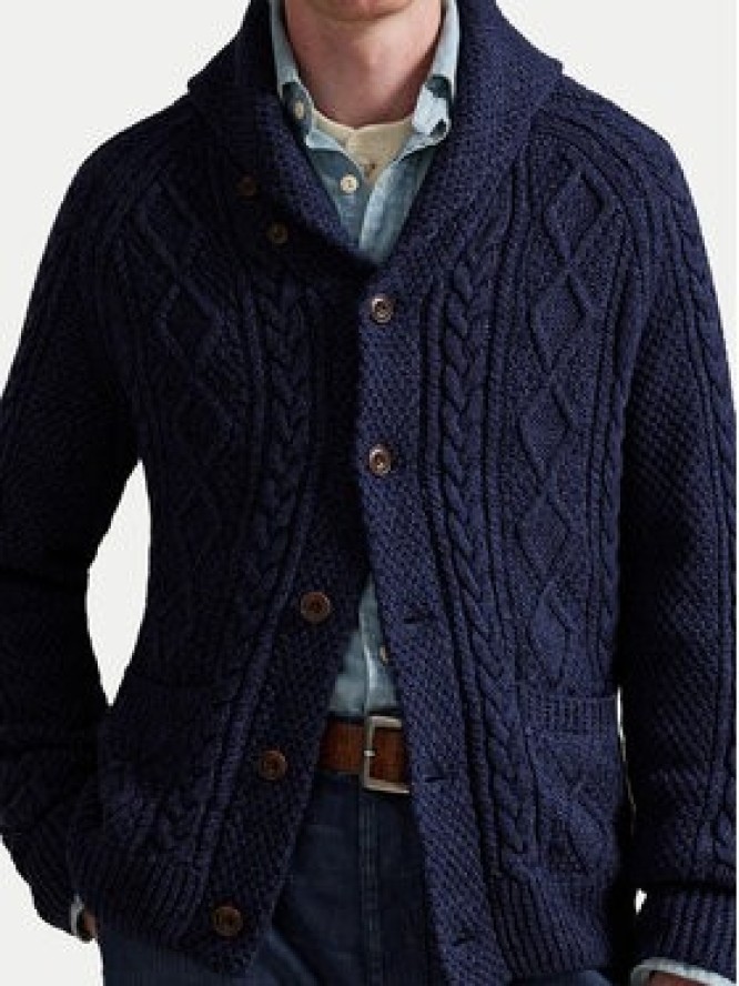 Polo Ralph Lauren Kardigan 710P02704001 Granatowy Regular Fit