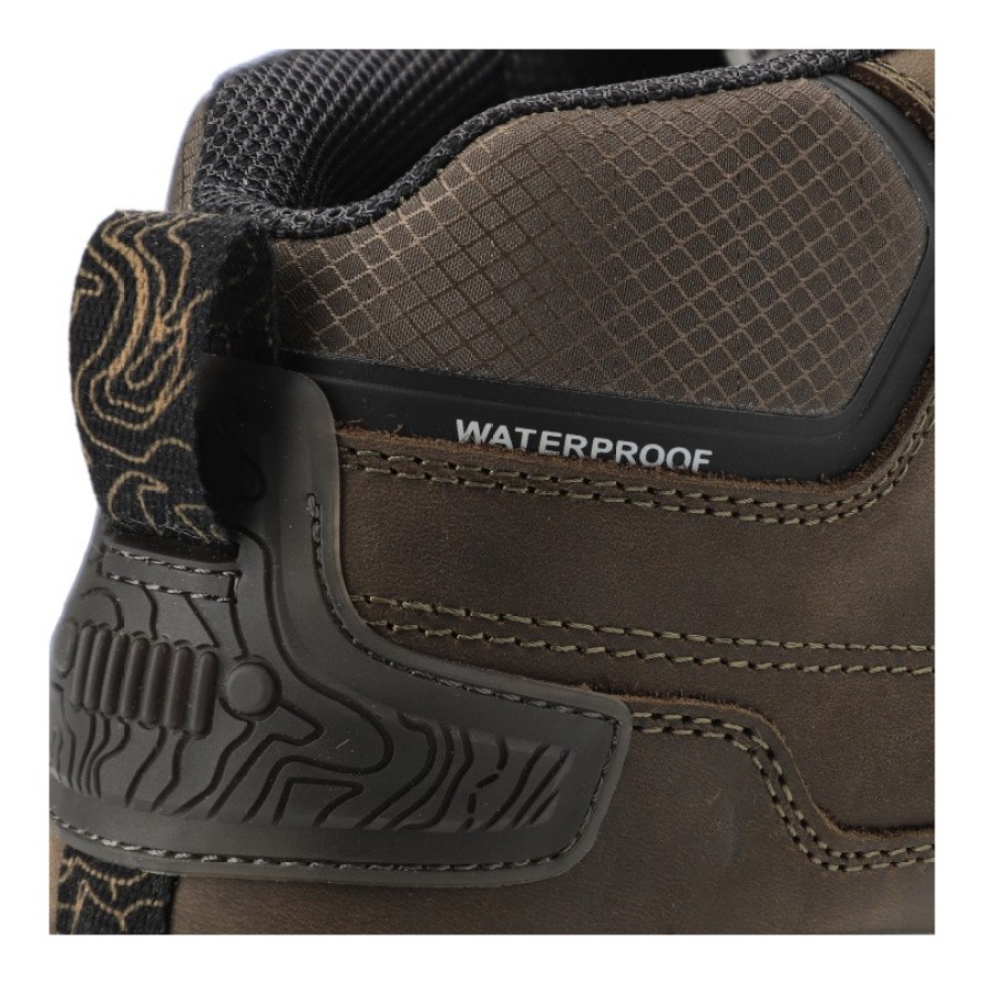 Brązowe Botki Jeep Modne Obuwie Męskie Military