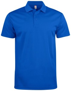 clique Basic Active Polo z poliestru o strukturze piqué – royal blue