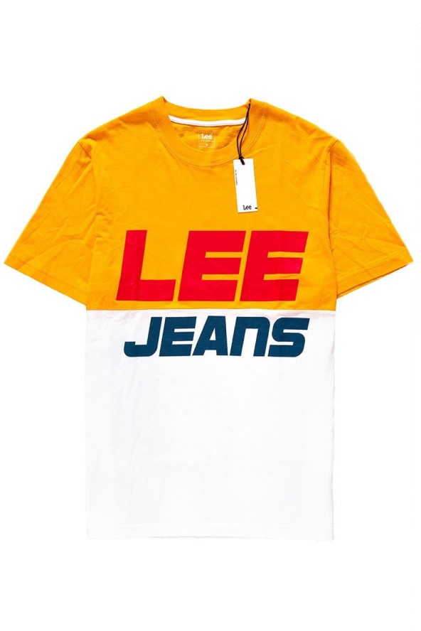 LEE T SHIRT COLOUR BLOCK TEE RADIANT YELLOW L60PFELG 112113471