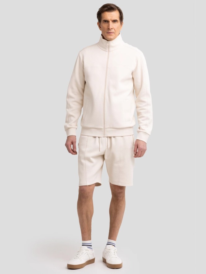 Bluza męska rozpinana ze stójką kremowa Wlador 103