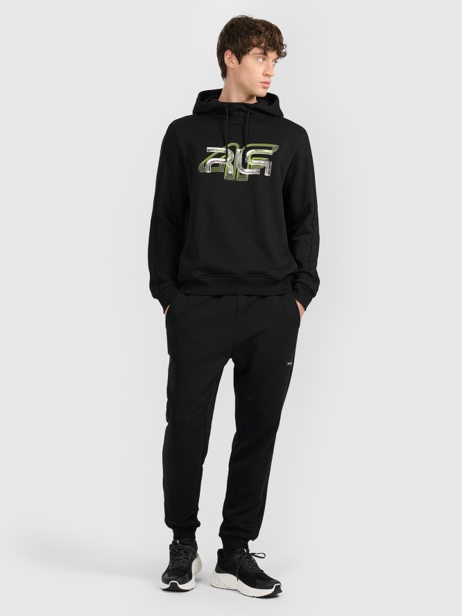 4F Bluza dresowa nierozpinana z kapturem męska 4F x Robert Lewandowski - czarna L