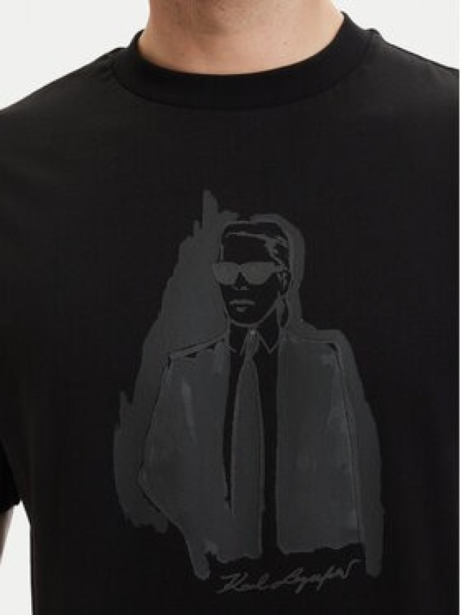 KARL LAGERFELD T-Shirt 755143 563225 Czarny Regular Fit