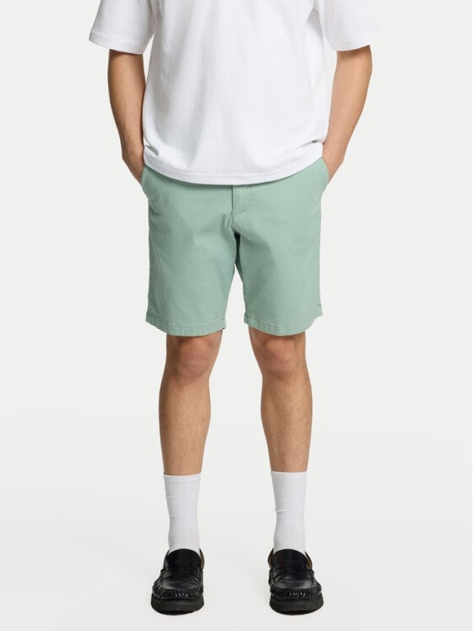 Selected Homme Szorty materiałowe Miles 16092329 Zielony Slim Fit