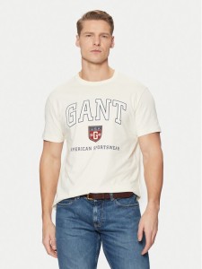 Gant T-Shirt 2003290 Écru Regular Fit