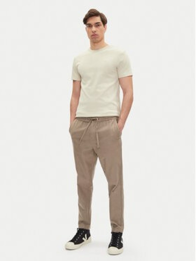 Mustang T-Shirt Allen 1016486 Beżowy Slim Fit