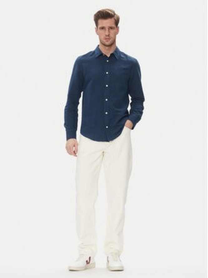 Lee Koszula Patch 112364107 Niebieski Regular Fit