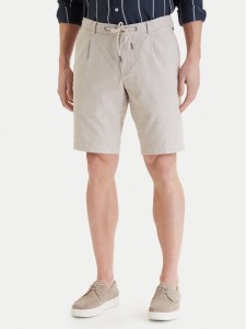 Bugatti Szorty materiałowe 1949-76419C Écru Regular Fit