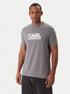 KARL LAGERFELD T-Shirt 755780 561235 Szary Regular Fit
