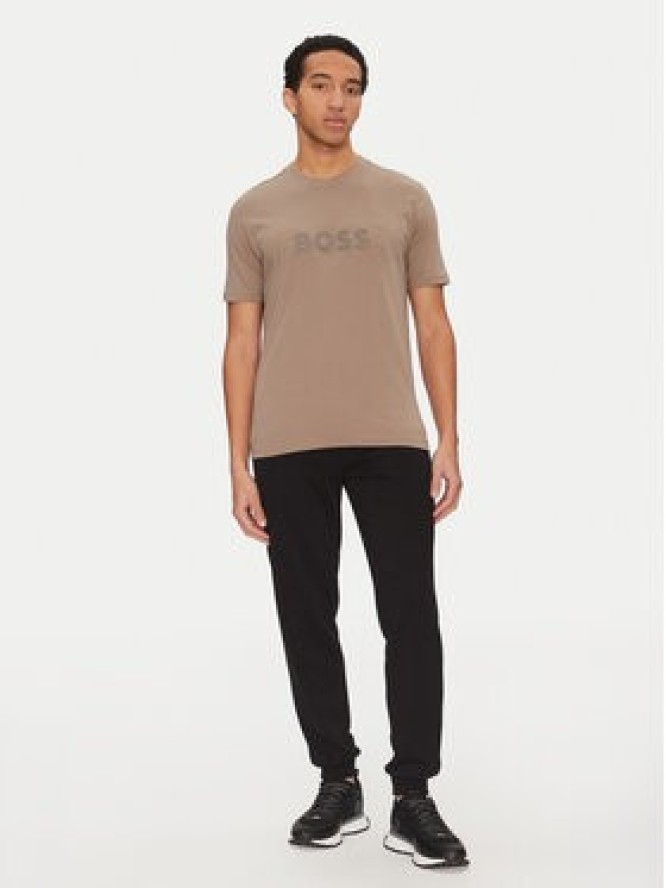 BOSS T-Shirt 50531271 Beżowy Regular Fit