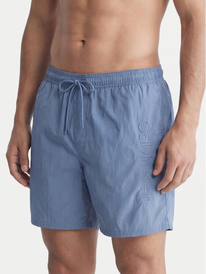 Calvin Klein Swimwear Szorty kąpielowe LV00N61029 Niebieski Regular Fit