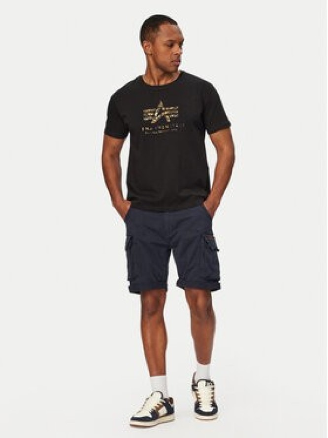 Alpha Industries T-Shirt Basic Effect 100501EP Czarny Regular Fit