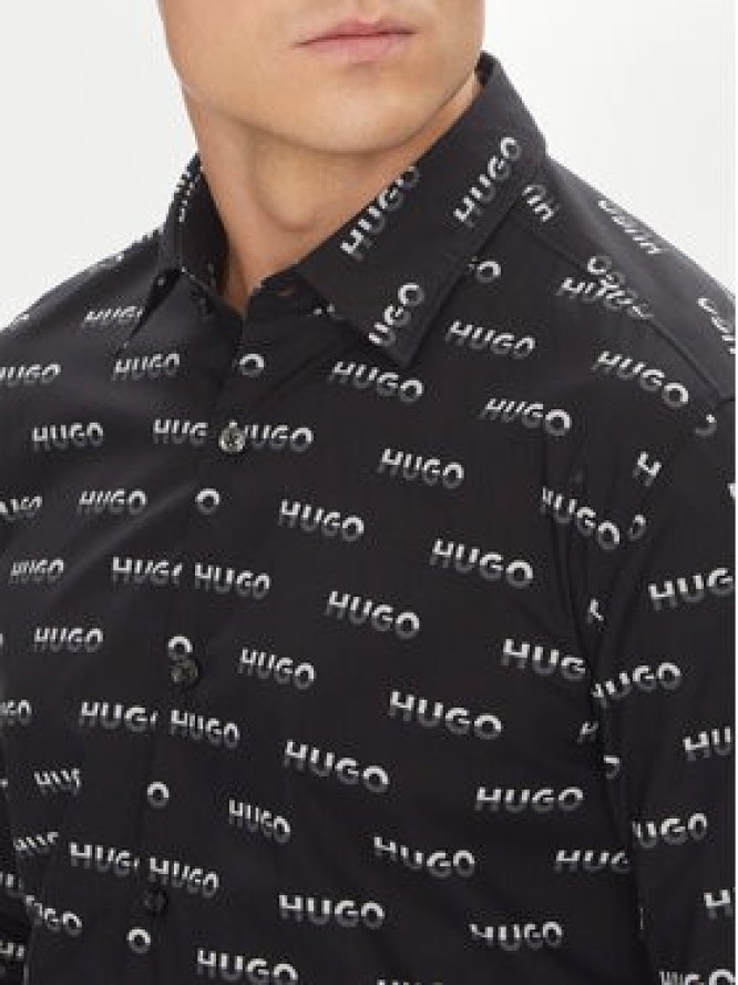 HUGO Koszula Ermo 50545349 Czarny Slim Fit