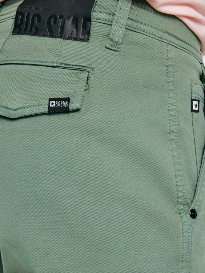 szorty męskie z kieszeniami cargo khaki morrise 303