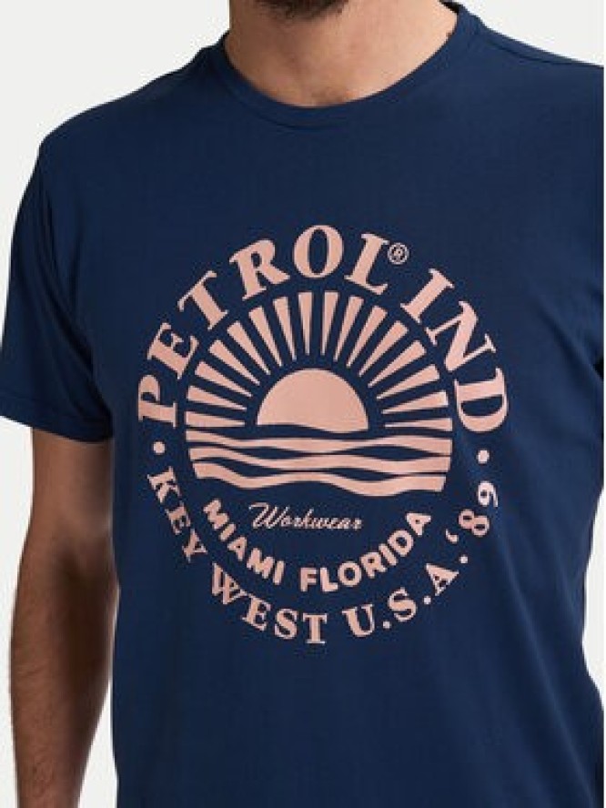 Petrol Industries T-Shirt M-1050-TSR127 Granatowy Regular Fit