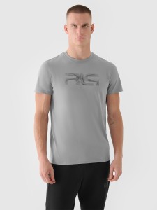 4F T-shirt regular męski 4F x Robert Lewandowski - szary XXL
