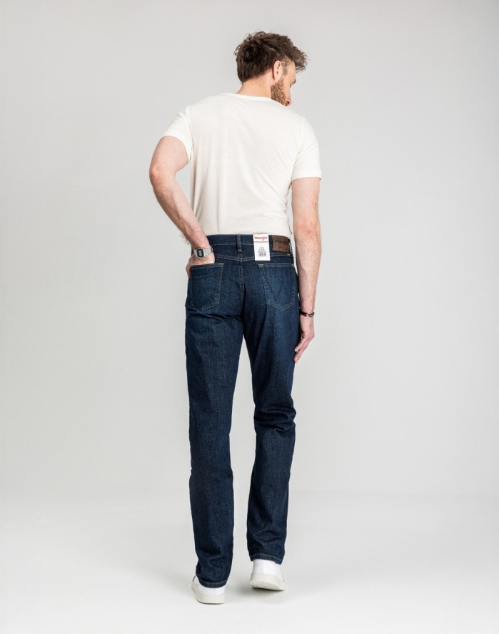 Męskie Spodnie Jeansowe Wrangler Relaxed Fit Blackened Indigo 112352957