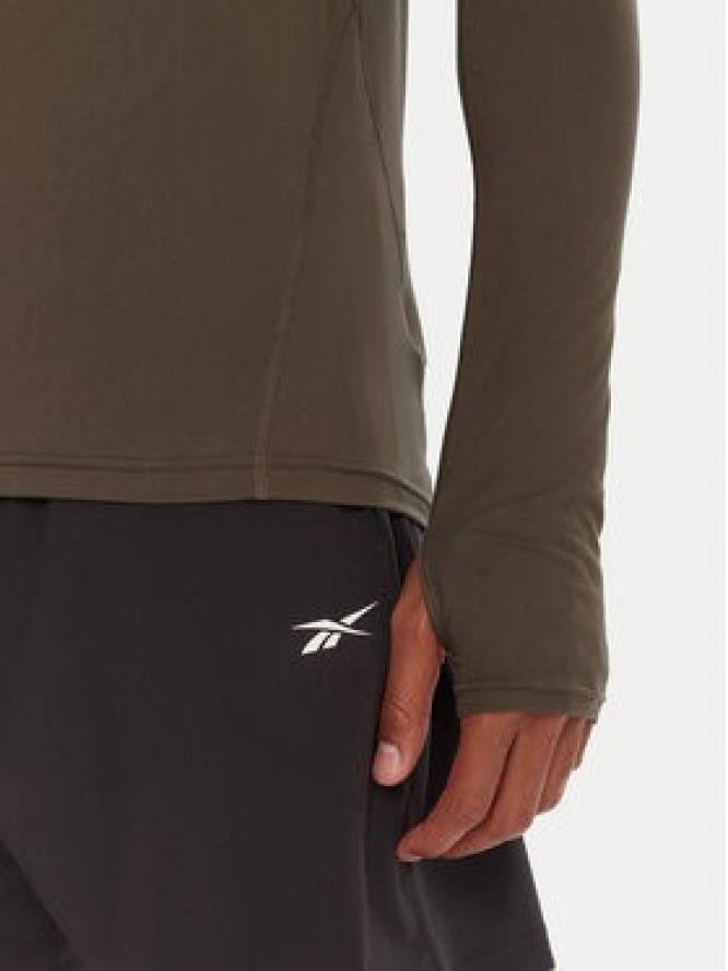 Reebok Koszulka techniczna RK25177CCM Khaki Regular Fit