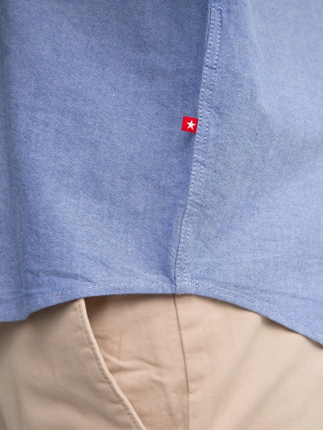 Koszula męska z tkaniny typu oxford niebieska Trixi 401