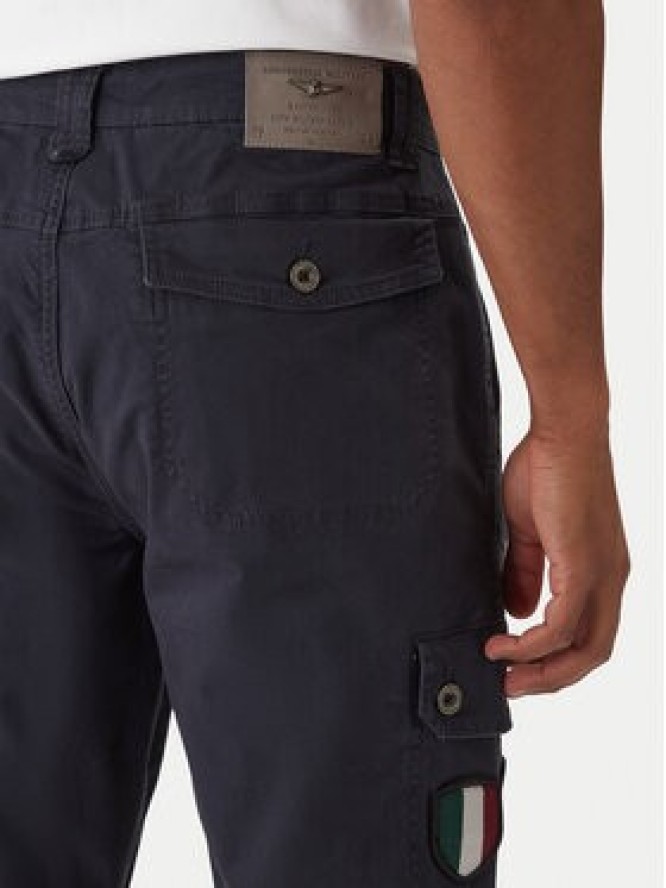 Aeronautica Militare Spodnie materiałowe 252PA1688UCT03399 Granatowy Regular Fit