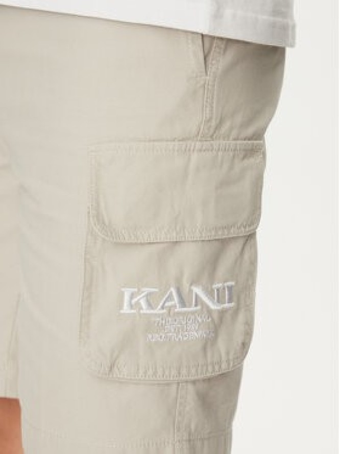 Karl Kani Szorty materiałowe Retro Washed 60100045 Biały Regular Fit