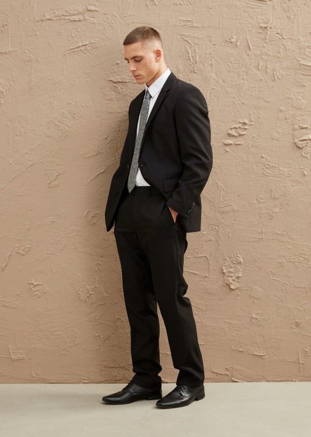 Garnitur z koszulą i krawatem (4 części), regular fit