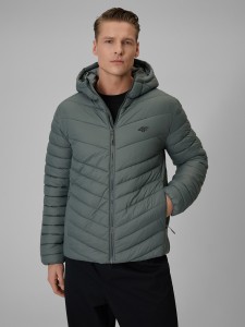 4F Kurtka z wypełnieniem syntetycznym męska - zielona M