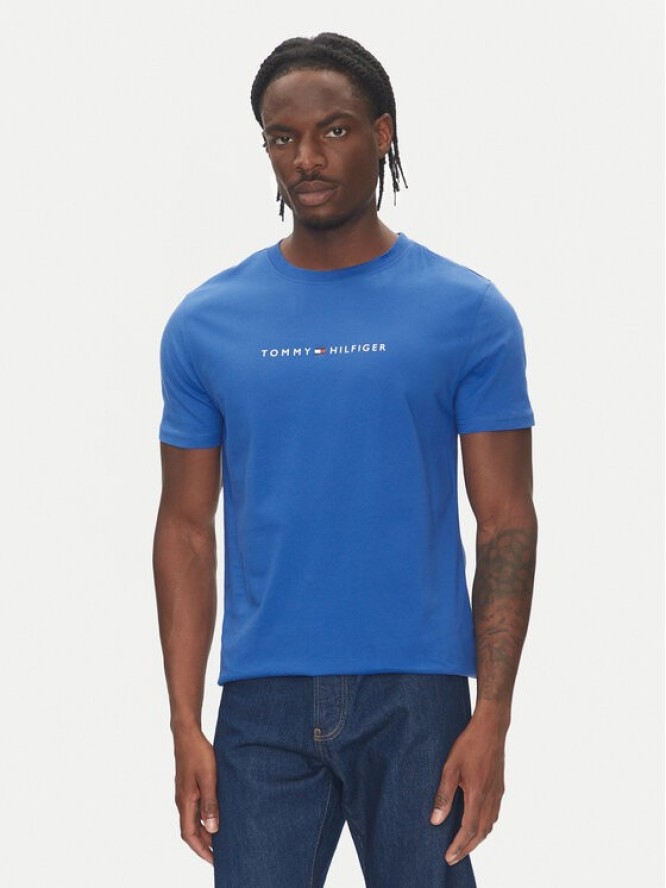 Tommy Hilfiger T-Shirt UM0UM03525 Niebieski Regular Fit