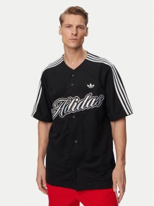 adidas T-Shirt Summer League Varsity Baseball KE2244 Czarny Oversize