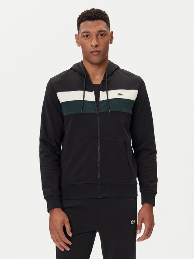 Lacoste Bluza SH5913 Czarny Regular Fit