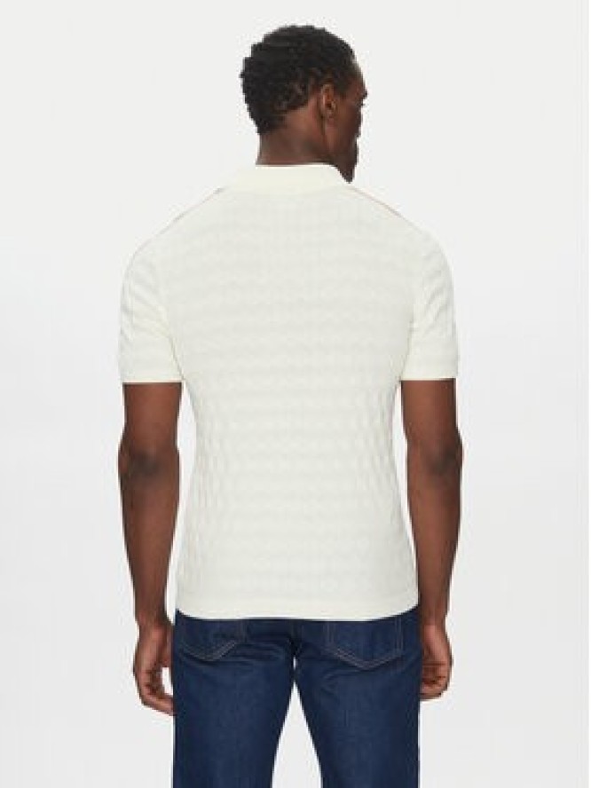 Liu Jo Sweter Maglia Chiusa QA5029 MA71P Écru Regular Fit