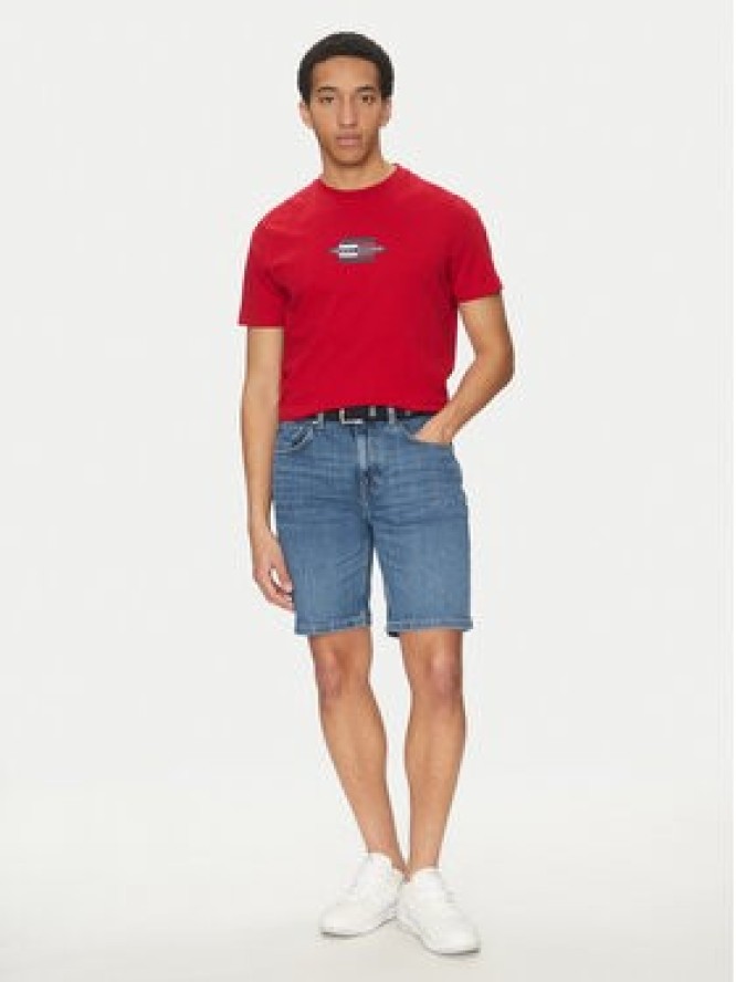 Tommy Hilfiger T-Shirt Flag Box MW0MW38636 Czerwony Regular Fit