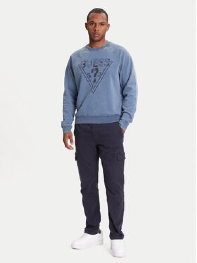 Guess Bluza M5YQ30 KCWR1 Niebieski Regular Fit