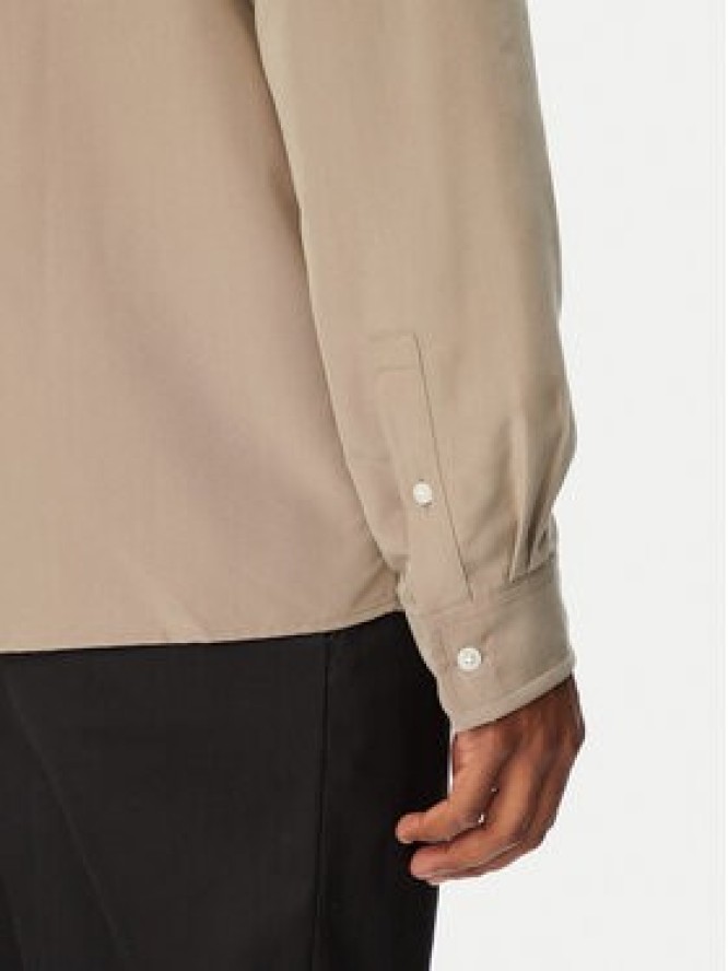 Calvin Klein Koszula Ls Drapey LV04LF113G Beżowy ciemny Regular Fit