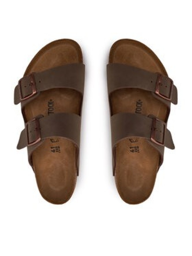 Birkenstock Klapki Arizona Birko-Flor nubuk 151181 Brązowy