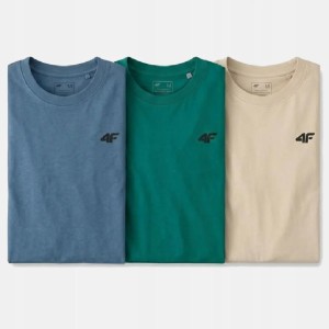 T-SHIRT MĘSKI 4F KOSZULKA LIMITOWANA KOMPLET ZESTAW 3 SZTUKI S M3948 SS26