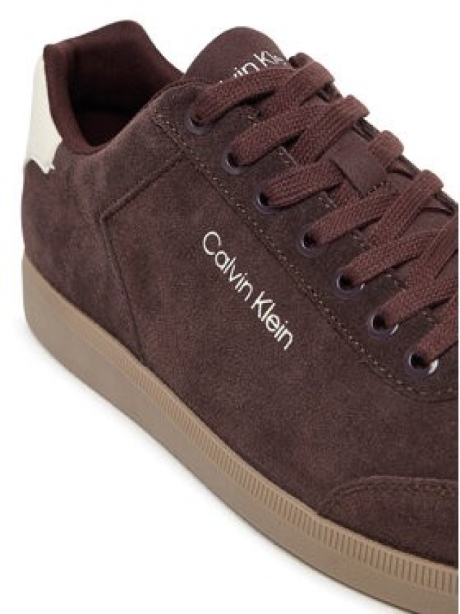 Calvin Klein Sneakersy Low Cupsole Laceup Su HM0HM01946 Bordowy