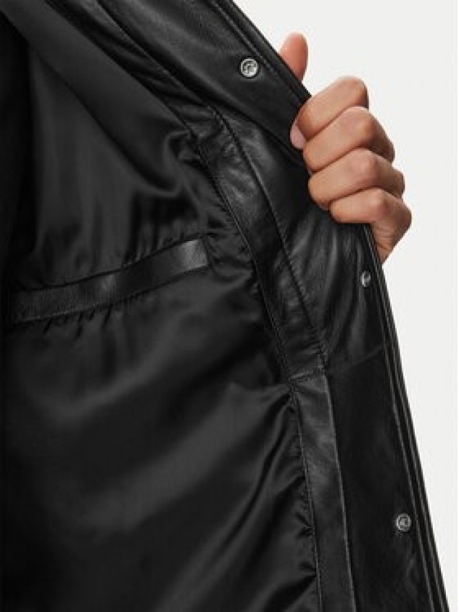 BOSS Kurtka skórzana Joban 50562532 Czarny Regular Fit