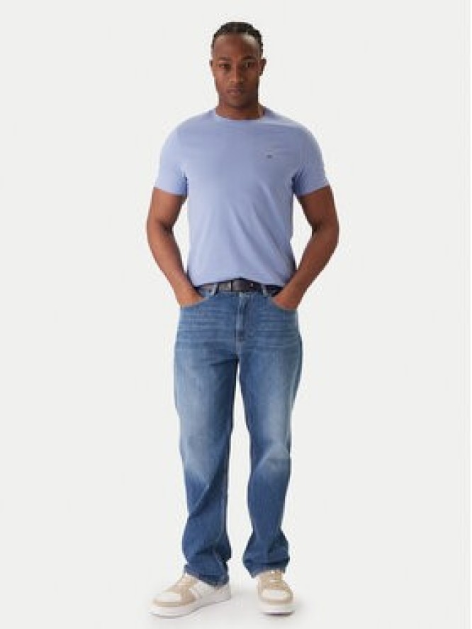 Tommy Jeans T-Shirt DM0DM04411 Niebieski Slim Fit