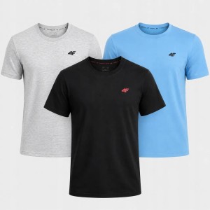 KOMPLET KOSZULEK MĘSKICH 4F ZESTAW 3PAK NA CO DZIEŃ T-SHIRT SPORTOWY