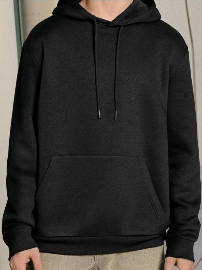 Bluza hoodie basic - czarny
