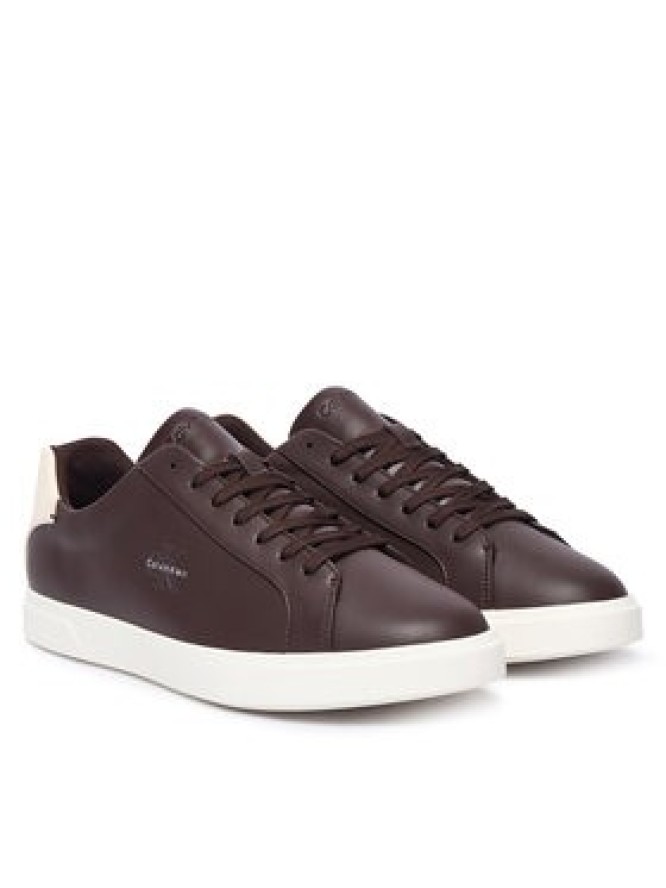 Calvin Klein Sneakersy Low Prof Cupsole Lth HM0HM02123 Bordowy