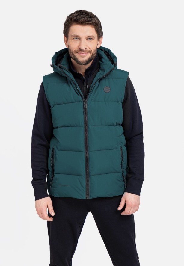 Pikowany bezrękawnik z kapturem V-EGON