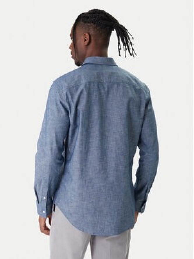 Calvin Klein Jeans Koszula Chambray Classic LV04RF109G Granatowy Regular Fit