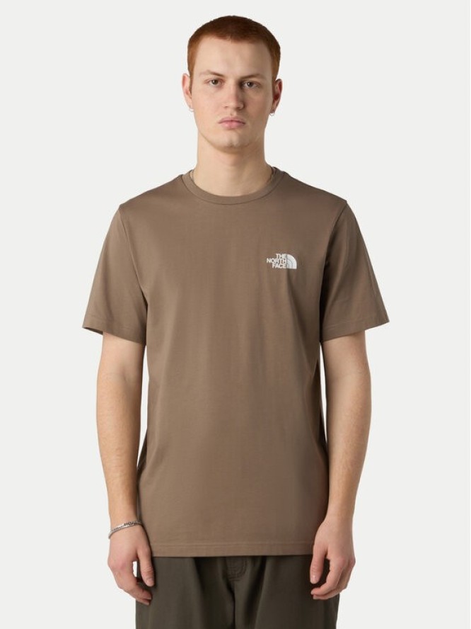 The North Face T-Shirt Simple Dome NF0A87NG Brązowy Regular Fit