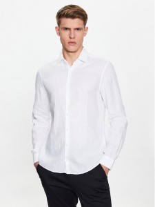 Calvin Klein Koszula Solid K10K109286 Biały Slim Fit