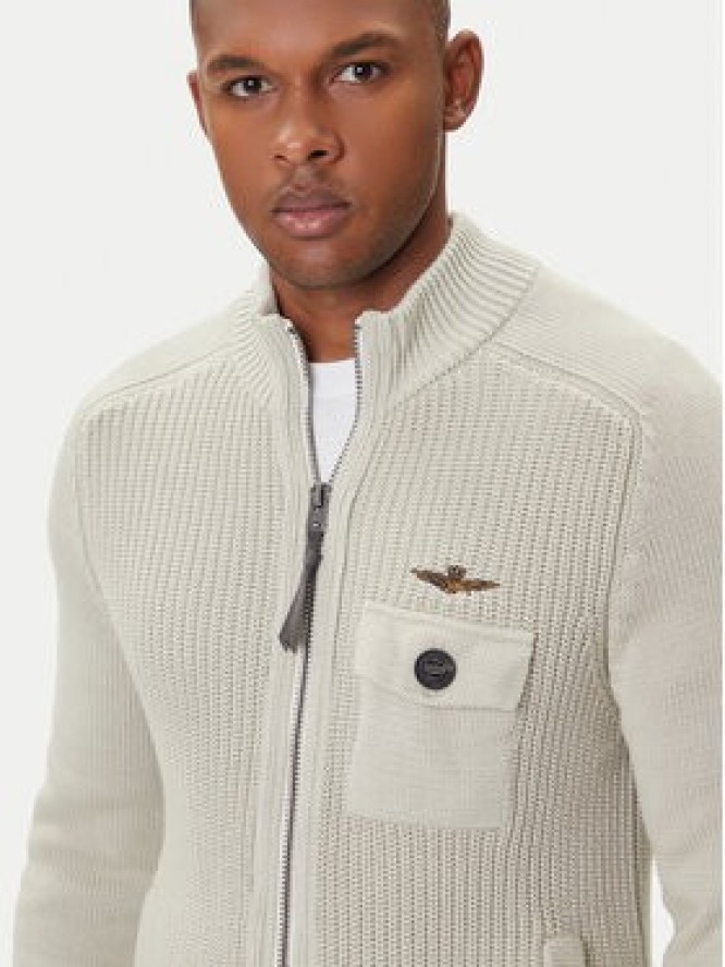 Aeronautica Militare Kardigan 252MA1565UL00409 Beżowy Regular Fit